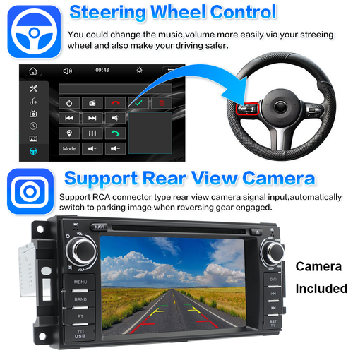 Apple CarPlay For Jeep Patriot Compass Wrangler Dodge Ram Car Stereo Navi Radio - Picture 10 of 12