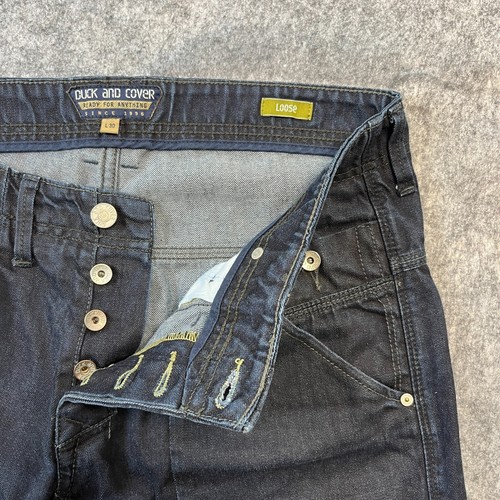 Jean Pato y Cubierta Y2K BOLSO Recto Carpintero Pkt Doble Rodilla DE COLECCIÓN W34 L30 - Imagen 8 de 14