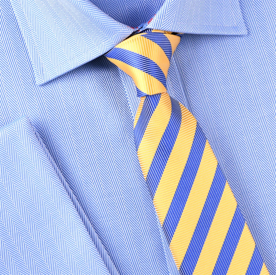 Corbatas a Rayas Ucranianas 3.15" Rayas Azul Amarillo Bandera Corbatas Foto 3 de 4