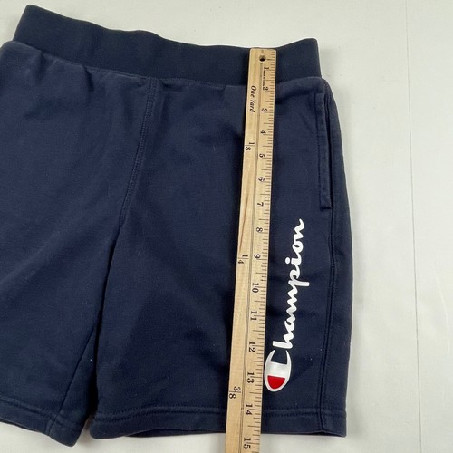 Champion Sweat Shorts Kids Youth L (14-16) Athletic Sports Gym Cotton Blend Navy - Picture 6 of 8