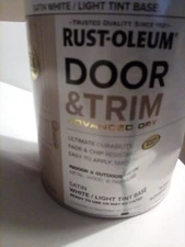 RustOleum Door & Trim Advanced Dry Satin White/Light Tint Base 32 Oz. FREE SHIP
