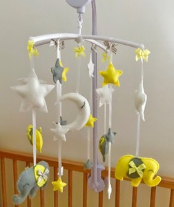 Details About Handmade Elephant Baby Cot Mobile In Yellow Grey And White Details About Handmade Elephant Baby Cot Mobile In Yellow Grey And White