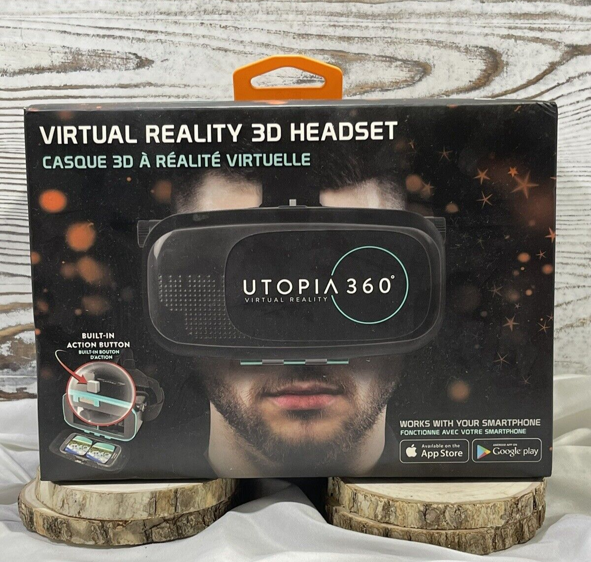 Wireless VR Headset with Bluetooth Controller for iPhone Android Sealed Box-image