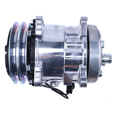 12V NEW 2PK 125mm SD5H11 5077 A/C Compressor For Sanden