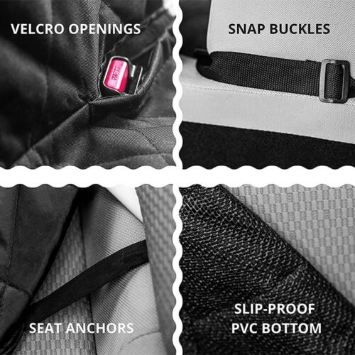 Cubierta de asiento de coche impermeable para perros 600D cubierta de asiento trasero para perros - Imagen 7 de 10