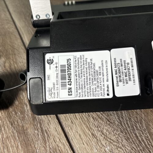 CapTel 2400iBT Ultratec Captioned Hearing Impaired Touch Screen Telephone Works - Zdjęcie 7 z 7