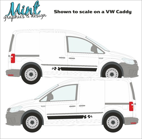 VW CADDY Side Stripes R SPORTLINE Decals Stickers Van Graphics FREE P&P 1006 - Picture 3 of 4