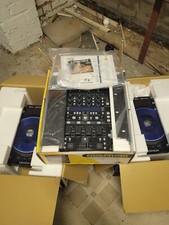 Denon Dn-s3700 X2 Behringer Ddm4000 Mixer With Flight Case