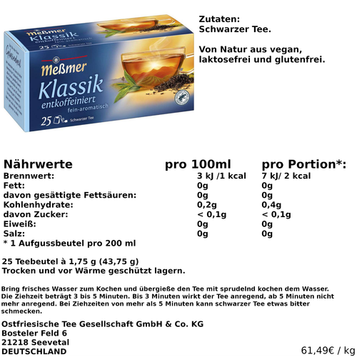 Meßmer - Tee Auswahlangebot - viele verschiedene Sorten & Marken - Bild 39 von 52