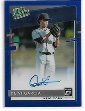 DEIVI GARCIA  2020 DONRUSS OPTIC RATED PROSPECT BLUE PRIZM AUTO #11/50