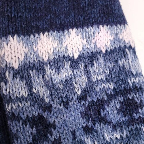 Heirloom Collectibles Christmas Tree Sweater Blue Snowflake Knit Tunic Medium - Picture 8 of 21