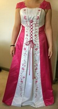 Pink/White Floor-Length Prom Homecoming Dance "Nox" Brand Dress Size 12/14