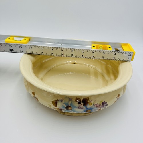 MCM Haeger USA Pottery Bowl Planter Ceramic Floral Rare #4293 3.5inH x 11inW - Picture 5 of 14