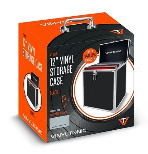 Record Storage box case 12" aluminium 40 x 12" vinyl records with micro cloth - Picture 2 of 13
