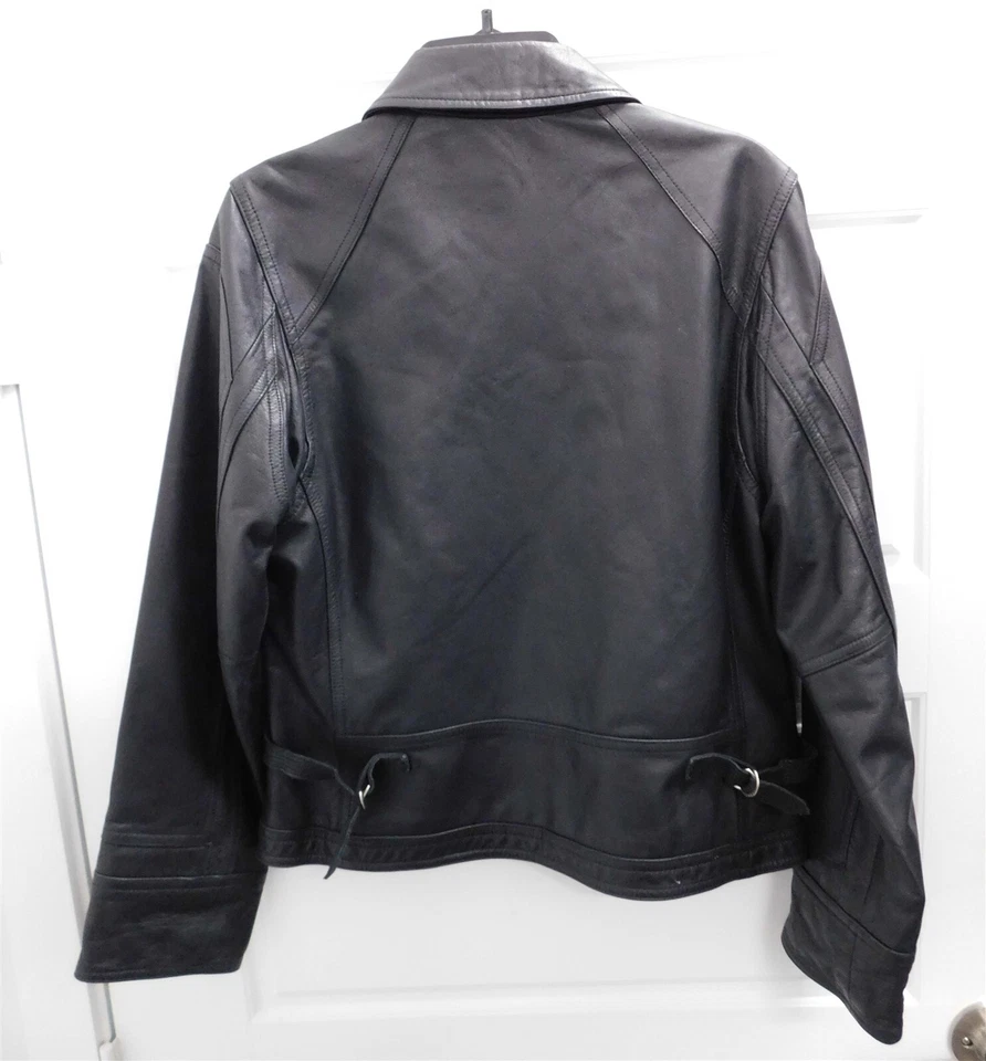 Chaqueta Bomber Ralph Lauren Wild Frontier Cuero Negra Talla XS Foto 2 de 4