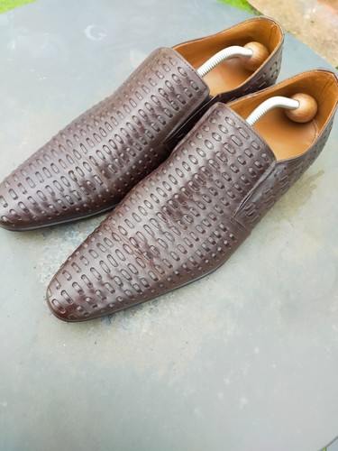 Mens Brown All Leather Slip on Loafers UK 11 (45). - Picture 2 of 10