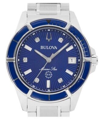 Bulova Women's Marine Star Quartz Date indicator Silver Bulova Women's Marine Star Quartz Date indicator Silver