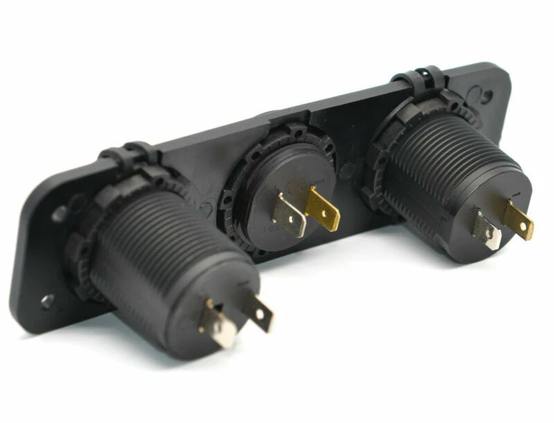 DC12V Car Boat Multi Function Panel Outlet Dual USB Charger Socket LED Voltmeter - Image 2 of 4