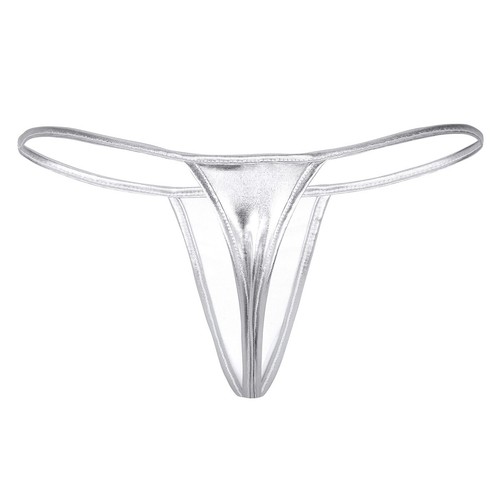 Mujer Metálico Low Rise Micro Bikini Thongs G-string T-back Ropa interior Bragas - Imagen 29 de 46