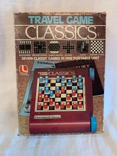 Vintage 1981 Lakeside Travel Game Classics Checkers Chess Backgammon