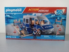 Playmobil 71716 Polizeibus mit Straßensperre Action Heroes neu ovp