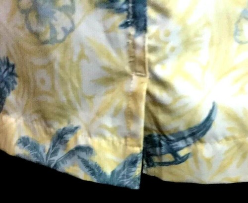 Hawaiian Men's XL Shirt Trader Bay Aloha Camp Palm Pineapple Hibiscus Yellow - Picture 9 of 10
