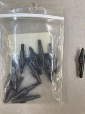 100 Grain 21/64" .328 Diameter Practice Point Arrow Tips Field Points 12 Pack