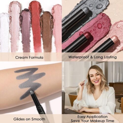 FOCALLURE 3 Piece Cream Eyeshadow Stick Pencil Set Color Trio: CINNAMON NIGHTS - Picture 4 of 6