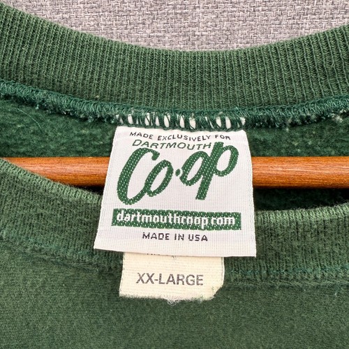 Felpa girocollo vintage Dartmouth Co-Op uomo 2XL tessuto rovesciato stile Ivy League - Foto 7 di 10