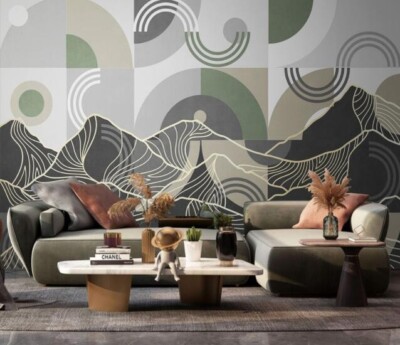 3D Abstract Mountain ZHUA755 Wallpaper Wall Murals Removable Self-adhesive Ann