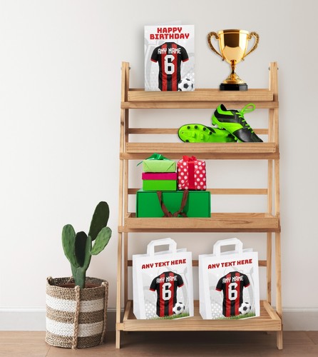 Football Party Bags Jersey Design Birthday Sporting Events  ANY TEXT/NAME/NUMBER - Picture 63 of 153