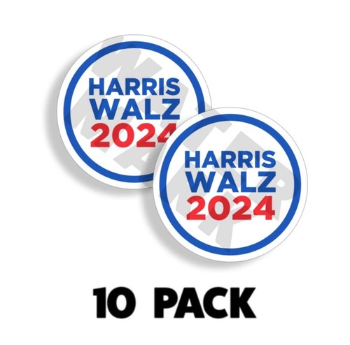 Harris Walz 2024 KREIS AUFKLEBER Demokrat 2er-PACK 4 ZOLL - Bild 4 von 8