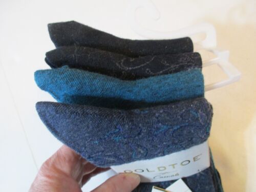 4 paia calze girocollo Goldtoe Paisley floreale blu grigio viola ~ 9-11 ~ taglia scarpa 6-9 - Foto 10 di 24