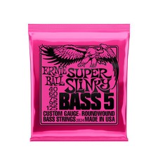 Ernie Ball Super Slinky 5-String Nickel Wound Electric Bass Strings 40-125 Gauge