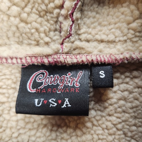 Chaqueta Sherpa Vaquera Hardware Mujer Pequeña Rosa Tareas Granero Abrigo Cremallera Completa Con Capucha - Imagen 3 de 16