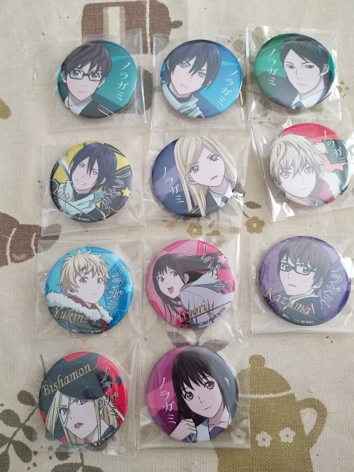 11pcs Anime Noragami Yato/Hiyori Iki Itabag Badge Pin Button Holiday Gift  Cos