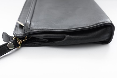 BALENCIAGA Leather Clutch Bag black Auth from JAPAN - Picture 8 of 23