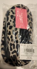 Isaac Mizrahi slip on leopard print grey/Black Slippers size small New