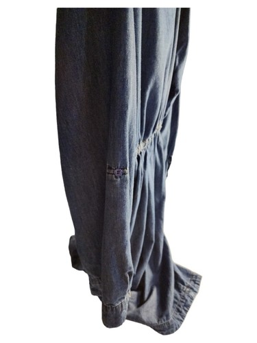 Lane Bryant Women’s 16 Denim Shirt Dress Cotton V-Neck Adjustable Sleeves - Picture 4 of 7