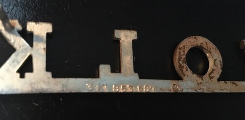 VW “VOLKSWAGEN”OEM CHROME SCRIPT EMBLEM P#311853687 BUS type 2 63-72 Type 3 1965 - Picture 12 of 12