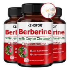Berberine 600mg Capsules | Strong High Strength Extract Lower Blood Sugar