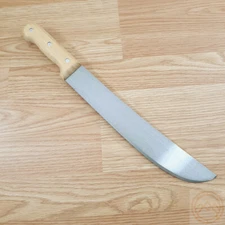 Tramontina Machete 12" Carbon Steel Full Tang Blade Natural Wood Handle 20012