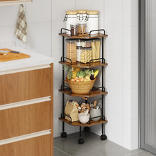 NEW 4-Tier Shelf Stand Display Storage Shelves Multipurpose Corner Shelving Unit