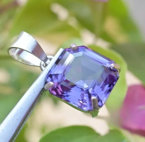 Natural 25.23 CT Color Change Alexandrite Certified Gemstone Pendant 925 Silver - Picture 7 of 7