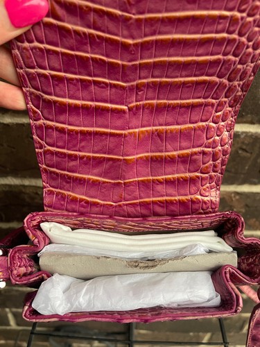 NWT BRAHMIN Everlee Crossbody Bag small Rouge Blush rose pink gold - Picture 6 of 6