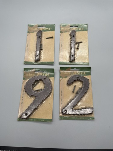 Lot 4 Brown Metal Rustic Restore & Restyle House Numbers Natural Resources 5” - Picture 1 of 3