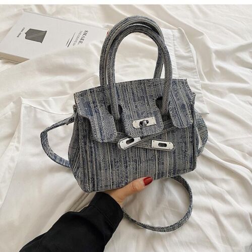Denim Tasche Damen Mode vielseitig Kuriertaschen Handtaschen Luxus Designer - Bild 7 von 24