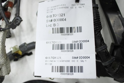 2019-2023 Toyota Tacoma 3.5L 4x4 AT Engine Wire Harness 82121-04870 OEM *ReaD* - Picture 18 of 18