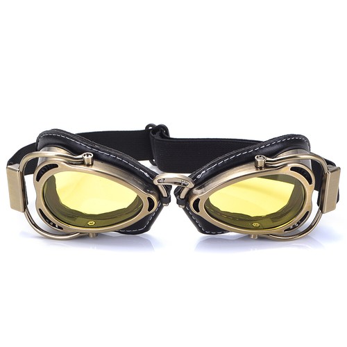Motorcycle Vintage Riding Wear Sun Goggles for Cafe Racer Pilot Helmet Glasses - Bild 9 von 14
