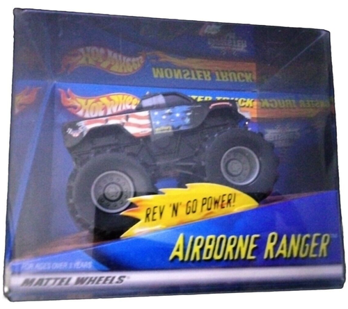 AIRBORNE RANGER Monster Jam Truck 1:43 REV 'N GO POWER 2001 Hot Wheels NEW Rare - Picture 14 of 14